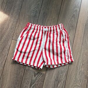 Zara Kids Red and White Striped Shorts
